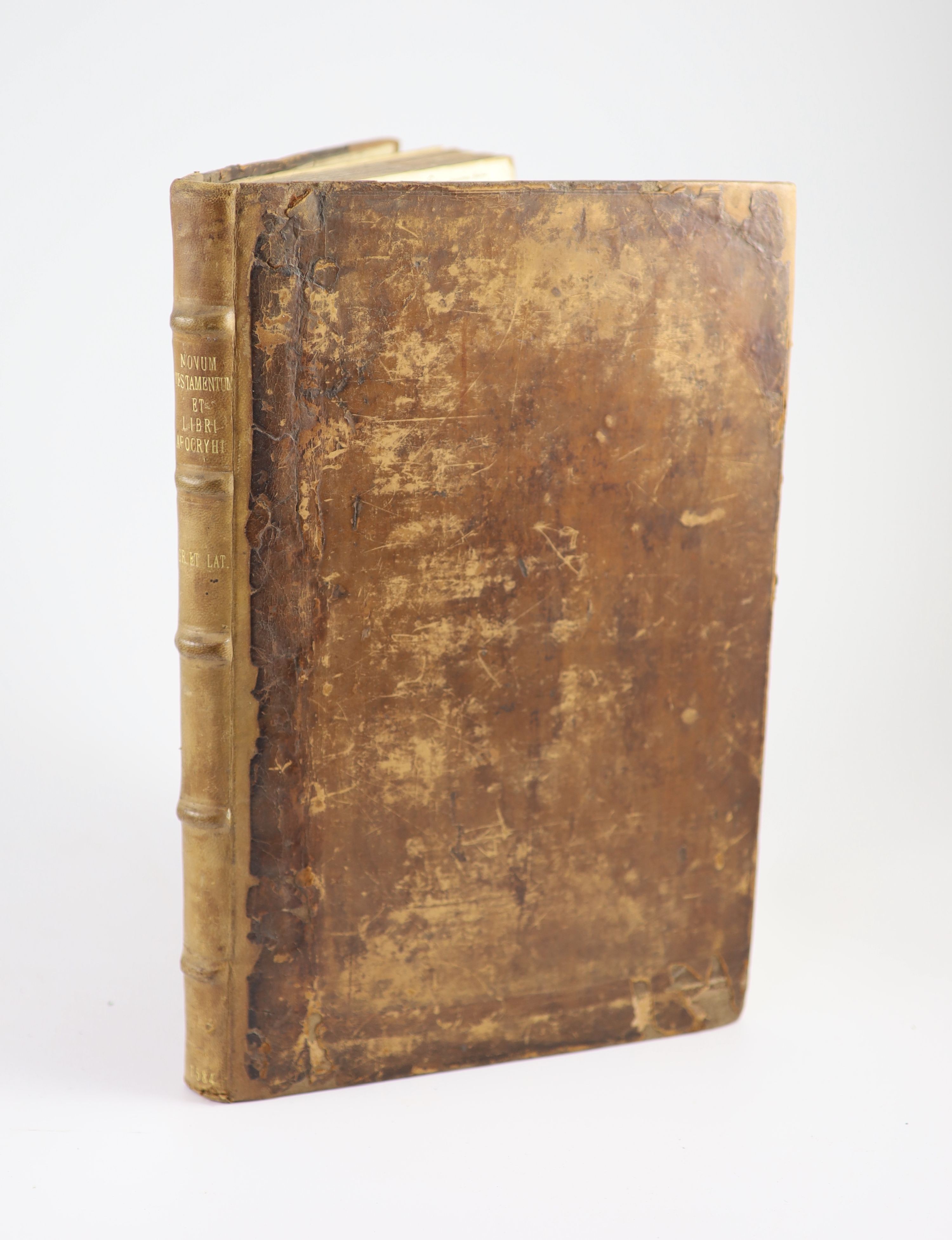 [Holy Bible] Novum Testamentum Graecum, cum vulgate interpretatione Latina Graeci contextus lineis inserta ...